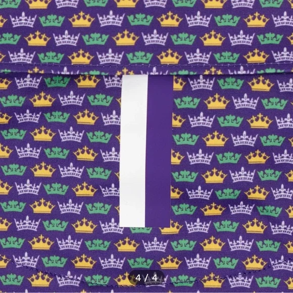 Rhoback Men's Crown Pattern Shirt - Purple and Yellow - Picture 4 of 5